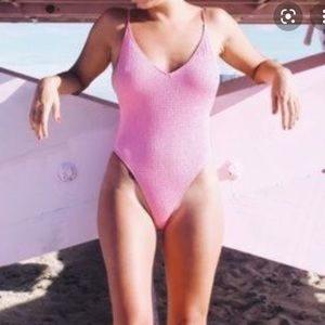 Zara One Piece Pink Swimsuit